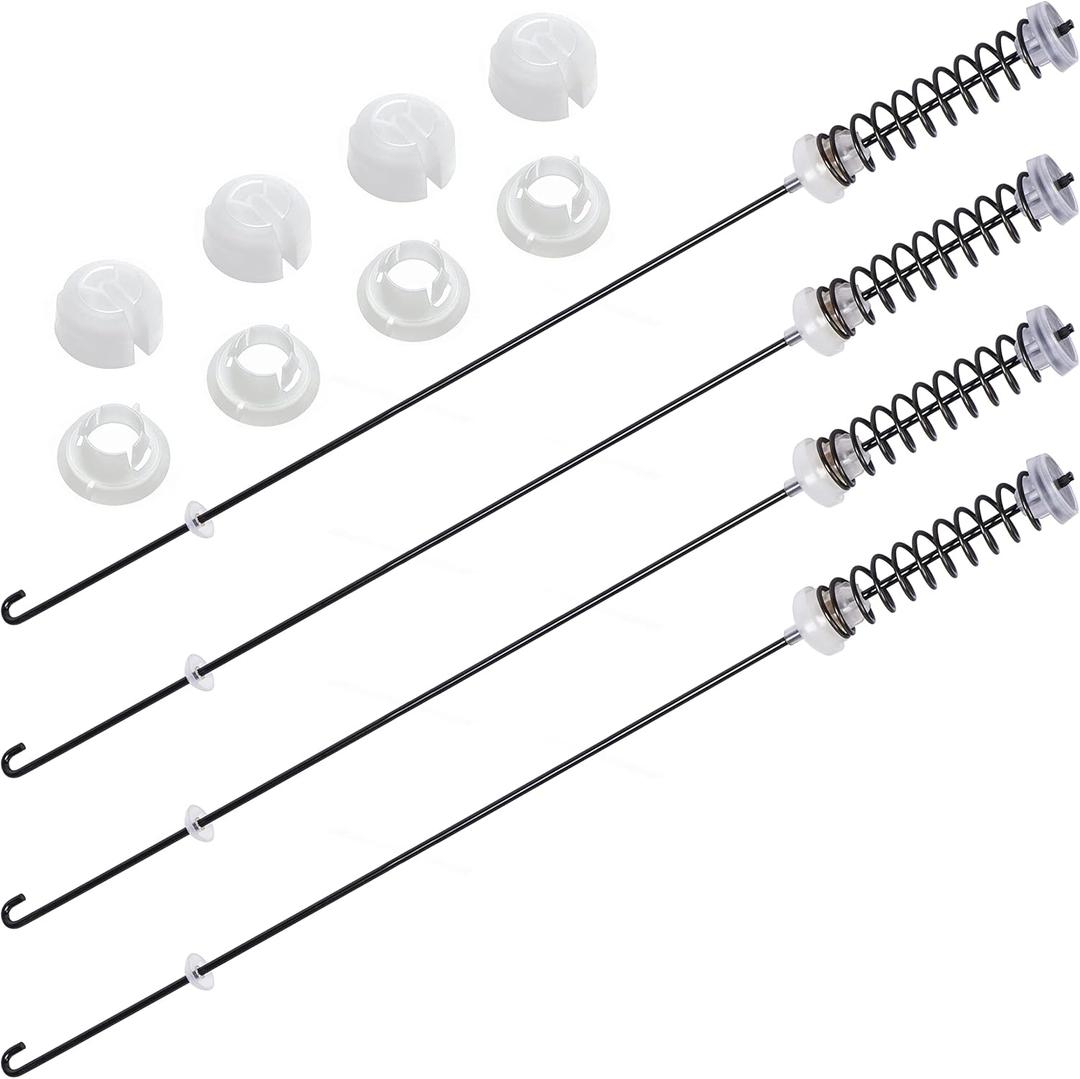 BlueStars W10780045 Washer Suspension Rod Replacement Kit - Compatible with Kenmore & Whirlpool Washers - Replaces AP5971396 W10537442 - PACK OF 4