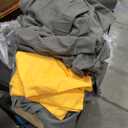 7-Piece Queen Size Bedding Set – Gray & Yellow Modern Comforter Set