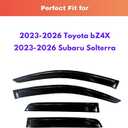 KPY Rain Guards Fit for 2023-2026 Toyota bZ4X, Out-Channel Window Visors Vent Wind Deflectors 4PC, Car Accessories for 2023-2026 Subaru Solterra