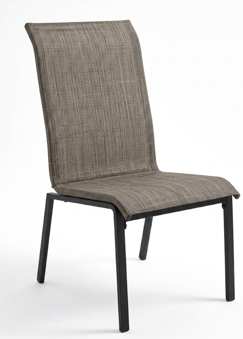 Outside Chairs 6 Pieces, Outdoor Patio Steel Chair Bistro Dining Set - Grey