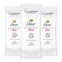 Dove Aluminum Free Deodorant for Women 3 Count Coconut and Pink Jasmine 72 hour odor protection 2.6 oz