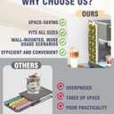 Neepanda Coffee Pods Holder Compatible for 24 Nespresso Vertuo Pods, Adjustable Capsule Organizer for 37-58mm/1.46-2.28inch K-Cups Pods, Ideal Space Saving Coffee Bar Accessory (White,2 Pack)