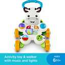Fisher-Price Baby Push Toy Learn with Me Zebra Walker Musical Learning Activity with Lights & Fine Motor Play for Infants Ages 6+ Months