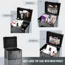 Yueieoun Salon Cart with 3 Drawers, Nail Trolley Cart with Wheels Salon Station Rolling Makeup Train Case Cosmetology Case Organizer Cases for Nail Tech,SPA,Face Painting,Hairstylist,Makeup Artist