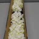 Elements Hydrangea Artificial Flower Stem, Fake Flowers for Home Decoration, Set of 6, White