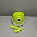 Automatic Dog Ball Launcher, Dog Ball Thrower Machine with 10-30Ft 3 Launching Distance, Interactive Toys for Small Dogs Indoor & Outdoor with 15 Mini Tennis Balls-2 Inch Light Green