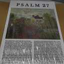 Psalm 27 Wall Art Vintage Flower Landscape Painting the Lord Is My Light Wall Art Bible Verse Prints Christian Pictures Jesus Artwork for Living Room Christian Scripture Posters 16x24inch Wood Framed