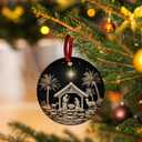 Nativity Christmas Ornaments 2025 - Nativity Scene Ornaments, Catholic Religious Gifts for Men Women, Christian Gift Ideas - Christian Gifts for Women Faith - Ceramic Ornament Xmas Tree Decoration
