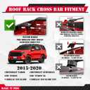 KitsPro 260lb Roof Rack Cross Bars for 2015-2020 Chevy Chevrolet Tahoe & Suburban, GMC Yukon, Cadillac Escalade, Matte Black Heavy Duty Aluminum Cargo Crossbar (ONLY FIT Factory Flushed Side Rails)