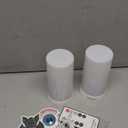 Hompavo 【Upgraded】 LED Flame Lights with Remote & Timer, 4-Mode Rechargeable Battery Operated Flameless Candles, Waterproof Pillar Flickering Lanterns for Bathroom Patio Wedding Halloween Home Decor