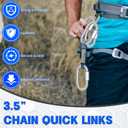 30-Pack M10 Quick Links Screw, 4Inch Threaded Quick Chain Link Connectors, 3/8 Heavy Duty Locking Carabiners, 2000 LBS Capacity Anti-Rust Chain Hooks for Towing, Swings, Shade Sails and Bird Toys (Silver)