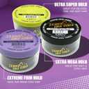 2 x EBIN NEW YORK 24 Hour Edge Tamer - Extreme Firm Hold (8.25oz/ 250ml) - No Flaking, White Residue, Shine and Smooth texture with Argan Oil and Castor Oil