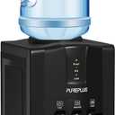 PUREPLUS Top Loading Countertop Water Dispenser, 3 or 5 Gallon Water Cooler, 3-Temperature Settings for Hot & Cold, Room Temperature Water, Removable Drip Tray, Compact for Home, Office, Dorm & RV Use