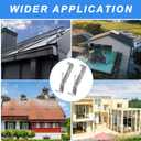 24 Pcs 5 Inch Gutter Hangers 5 Inch Hidden Gutter Brackets, Rain Gutter Hangers with Pre-Inserted Screws, Quick Screw Gutter Clips Gutter Parts for 5" K-Style Aluminum Gutter Repair