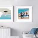 VNVNK 21x21 Frame White, Perfect for 21x21 Inch Picture without Mat or 17x17 Inch Picture with Mat, Home Wall Decor Picture Frame-1 PCS