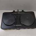 1800W Electric Hot Plate for Cooking, Double Burner with 7.2"&6.1" Aluminum Heating Plate, Portable Cooking Stove, Adjustable Temperature Controls, Easy to Clean, Compatible for All Cookwares