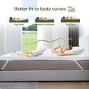Memory Foam Mattress Topper, 3 inch King Mattress Topper with Removable Soft Cover, Bed Topper for Dorm, Travel, Guest Mat, Non-Slip Design & Pressure Relief Back Pain, White