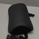 Memory Foam Car Neck Pillow Soft Leather Headrest for Driving Home Office Black (1PC)
