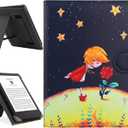 2 x HoYiXi Universal Case Compatible with 6.8" Kindle Paperwhite/6" All-New Kindle 2022 & 2019/Kobo Clara HD/Kobo Clara 2E Leather Stand Cover for 6-6.8'' Pocketbook/Tolino E-Book Reader, Prince