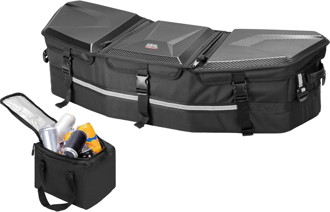 KEMIMOTO X3 Cargo Storage Bag, Upgraded UTV ATV Bed Box Rear Rack Toolbox Trunk Cooler Bag, Compatible with Can am Maverick X3, Commander, Outlander (except 6x6), Renegade, OEM Replace 715002923 (Black)