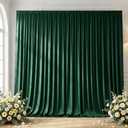 Hunter Green Backdrop Curtain - 10x10FT Back Drop Curtains for Parties Wrinkle-Free Soft Polyester Backdrop Wedding Decoration Photoground Backdrop Stain-Resistant for Back Drop Stand, 2 Panels