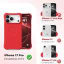 for iPhone 17 Pro Case, Compatible with MagSafe, Screen Protector +[Integrated Silicone Camera Control Button], Shockproof Protective Magnetic Case for iPhone 17 Pro 6.3", Red