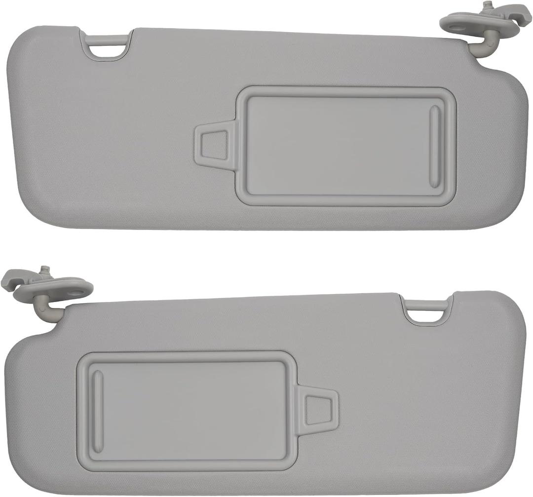 Dasbecan Left Driver & Right Passenger Side Sun Visor Compatible with Hyundai Elantra AD(Sixth Gen) 2017 2018 2019 2020 Replace 85210-F0100TTX 85220-F0100TTX Gray Without Light