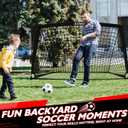 53 6x4 9x5 FT Portable Kids Soccer Goal for Backyard, Foldable Soccer Practice Net with Carrying Bag for Toddler Youth Adult Pop Up Soccer Training Equipment Indoor and Outdoor Sports Game