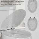Angol Shiold ELONGATED Glitter Silver Resin Slow Close Toilet Seat 18.5Inch