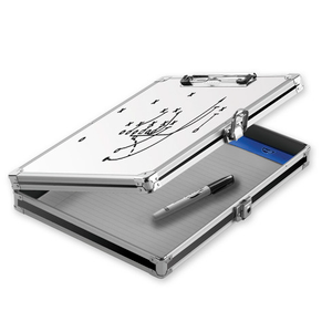 Vaultz Locking 8.5x11 Coaches Storage Clipboard, Whiteboard 