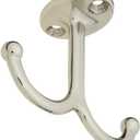 National Hardware N245-837 V165 Undershelf Coat Hooks in Nickel, 1 pack