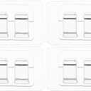 STOBAZA 50 Pack Outdoor String Light Hooks  Clear Adhesive Light Clips for Patio & Deck, Waterproof Christmas LED Hangers, Damage-Free Wire Holders for Gutter, Fence & Windows