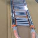 8 Step Ladder, Folding Ladder with Wide Anti-Slip Pedal, Sturdy Steel Step Stool, Convenient Handrail, Lightweight, Portable for Home, Kitchen, Garage