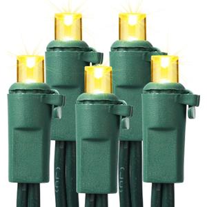 Brizled Christmas Lights, 33ft 100 LED 5MM Wide Angle Gentle Twinkle Christmas Lights Warm White, 120V UL Certified Connectable Xmas String Light Outdoor Xmas Tree Light for Tree Party Home Holidays