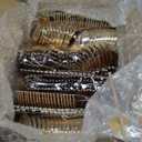 PULOTE 300PCS Gold Plastic Silverware Set Disposable - Heavy Duty Gold Utensils Set - Plastic Cutlery Disposable - Include 100 Knives, 100 Forks, 100 Spoons for Party & Wedding