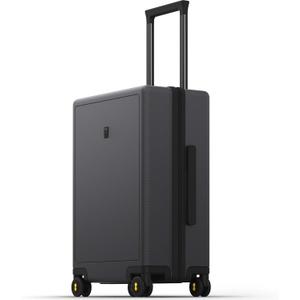 LEVEL8 Rolling Carry on Luggage Airline Approved, Carry-on Suitcases with Wheels, Lightweight Luminous Textured Luggage for Men Women, Tsa Lock, 20 Inch, Dark Grey