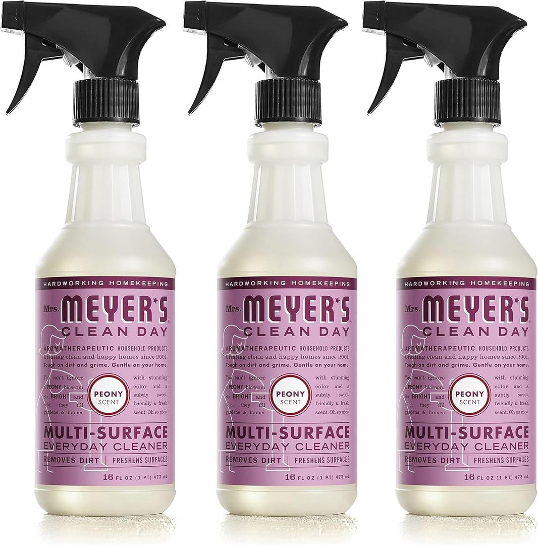 MRS. MEYER'S CLEAN DAY All-Purpose Cleaner Spray, Peony, 16 fl. oz - Pack of 3