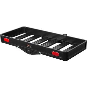 CURT 18113 49 x 22-1/2-Inch Black Aluminum Hitch Cargo Carrier, 500 lbs Capacity, 2-in Fixed Shank