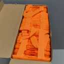 Windyun 100 Pcs Gift Bags with Handle Reusable Small 13.8x3.5x3.9 Inches Bottle Totes Bulk for Birthday Wedding Christmas Holiday Party (Orange)