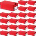 20 Sets Mini Shoe Gifts Boxes for Party Favors 4 x 2.3 x2 inch Small Gifts Box with Editable Label Mini Sneaker Box Sports Theme Christmas Party Gifts Box for Candies Cookies Snacks(Red)