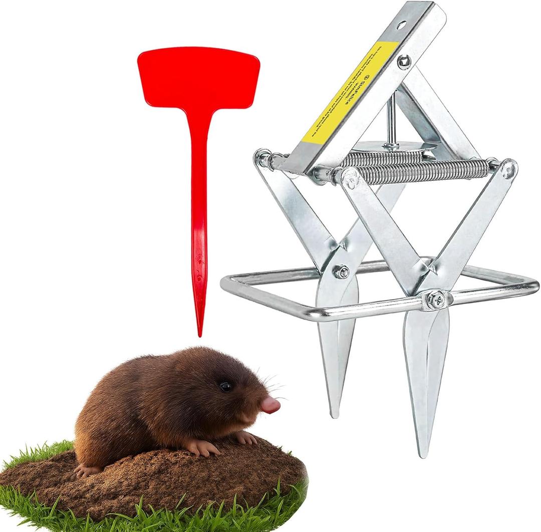 Upgrade Mole Traps That Work Best Trap Scissor with Longer Spring, Durable and Reusable Easy Mole Trap for Lawn Protection