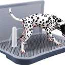 Pee Pad Holder, Indoor Dog Potty Pad, Puppy Potty Training Tray, for Small and Medium-Sized Dogs,20"*15", with Pee Wall, Non-Skid Feet(Navy Blue)