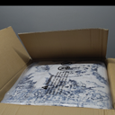 Washable Area Rug for Living Room - Stain Resistant Urtla Thin Rugs with Non Slip Rubber Backing - Indoor Floor Carpet for Dining Room Home Office Dorm (Navy Blue/White, 10x12 Feet)