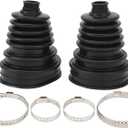 Universal CV Boot Kit - Constant Velocity Joint Boots for Drive Shaft, Flexible Durable Rubber Replacement CV Axle Boot Covers, Fits Most Cars & Trucks (Black)