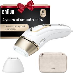 Braun IPL, Silk·Expert Pro 5, IPL Hair Removal for Women and Men, Permanent Laser Hair Reduction At-Home, 2 Heads, Pouch, IPL5137