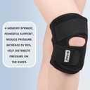 Adjustable Knee Brace - Breathable Compression Support with Dual Spring Stabilizers, Non-Slip Patella Protector (2 Pack) for Comfort, Stability & Everyday Activities (L)