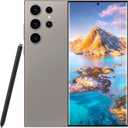 C24 Ultra Unlocked Smartphone, 8GB+256GB, Android 14.0 OS, 6.8-inch Large Screen, 6500mAh Battery, Built-in Stylus, Supports 5G/Dual SIM Cards/Face Unlock/Fingerprint Unlock/GPS (Gray)