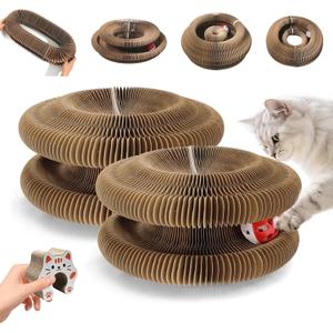 2Pcs Upgraded Kitty Kurlz Cat Toy, Enhanced Magnet Kitty Curls Cat Scratcher, Multi-Shape Kitty Kurls Cat Scratcher with Play Balls, Twisty Paws Cat Toy for Indoor Cats