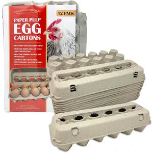 Pecking Order Paper Pulp Egg Cartons - 12 Pack Grey