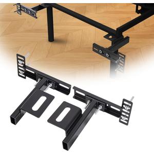 Fohil Headboard Brackets for Metal Bed Frame, 2 Pack Adjustable Headboard Brackets with Footboard Extension Kit Black Universal Headboard Bracket Kit Fit Twin Full Queen King